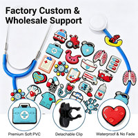 Breloques Stéthoscope Personnalisées en PVC Souple pour Cadeaux Décoratifs, Accessoires Mignons pour Stéthoscopes, Design d'Équipement Médical, Vente en Gros