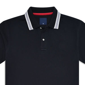100% High Quality Cotton Eco-Friendly <b>Men's</b> Casual Solid Pattern <b>Black</b> Pique <b>for</b> <b>Polo</b> <b>Shirt</b> Plain Dyed Design - Product Image 2