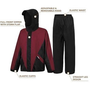 Combinaison de pluie de moto noire de haute qualité en nouveau fabriqué avec du polyester durable pour les voyages et les activités de plein air - Product Image 4