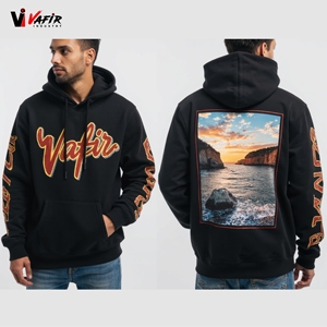 Sudadera con Capucha Unisex de Algodón y Elastano, Informal, con Estampado Sólido, de Forro Polar, Transpirable, de Secado Rápido, para Invierno, Talla Grande - Product Image 6