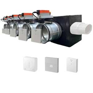 Unité de contrôle de registres motorisés Wi-Fi 5 zones et interface Siemens pour plénum à conduits avec connexion VMC latérale pour systèmes CVC - Product Image 1