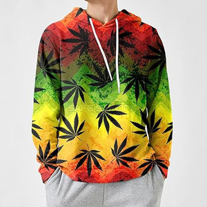 เสื้อมีฮู้ดแขนยาวกำหนดพิมพ์ลาย3D แฟชั่นผู้ชายเสื้อมีฮู้ดโพลีเอสเตอร์เสื้อผ้าแนวสตรีทเรียบพิมพ์ลาย3D - Product Image 3