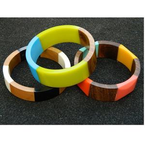 resin Bangle <b>Bracelet</b> Resin <b>Wood</b> Brass Bangle With Best Price - Product Image 1