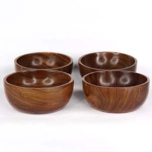 Nuevo cuenco japonés de madera de mango y cerámica para ensalada, sopa, servir, Decoración de mesa, uso de utensilios de cocina - Product Image 5