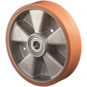 Roulettes de rechange en polyuréthane moulé pour meubles, diamètre de roue 125 mm, capacité de charge 250 kg, axe 15 mm, longueur de moyeu 40 mm, roulettes BS - Product Image 3