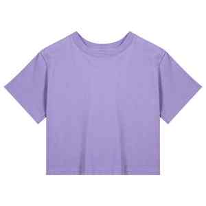 Top CORTO BÁSICO de manga corta para mujer, Camiseta de algodón suave y transpirable, camisetas en blanco personalizadas a granel, camiseta de color sólido con cuello redondo - Product Image 1