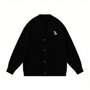 Suéter con Cuello en V para Hombre, Grueso, Holgado, de Color Sólido, Cárdigan de Punto con Botones y Manga Larga para Hombre - Product Image 4