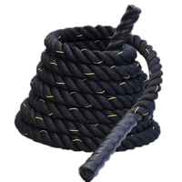 1.5 pouces Gym Jute Power Training Corde Escalade Cordes De Bataille Avec manchon Logo Personnalisé Gym Power Corde De Bataille De Chanvre