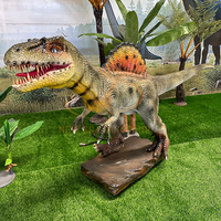 Modèle réaliste de dinosaure animatronique électrique d'intérieur en métal pour parc d'attractions centre commercial parc d'aventure garderie d'aéroport