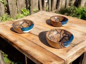 Diseño de molde de Metal, cuenco de madera de Acacia para servir, ensaladera con servidor o cuenco de vajilla, cocina, Hotel, hogar, restaurante, uso - Product Image 6