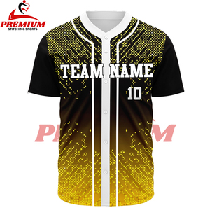 Personalizado sublimado gradiente de impresión deportes béisbol desgaste uniforme hombres camisetas de béisbol - Product Image 1