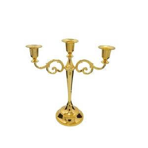 Candélabre à 5 bras en aluminium plaqué or, parfait pour les mariages et les événements de Noël, décoration de sol écologique - Product Image 4