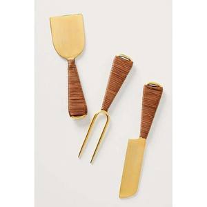 Wholesale stainless steel Silver Mirror Polished cheese Slicer set With New Amazing Two Shade <b>Bone</b> Round <b>handle</b> - Product Image 3