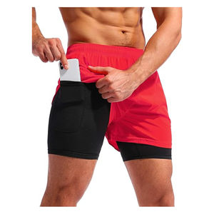 Nouveaux shorts de mode pour hommes 2-en-1 Double couche Shorts séchage rapide pantalons de sport Shorts décontractés M-3xl - Product Image 1