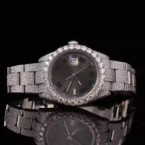 Luxury 41mm Iced Out Hip Hop Automatic Mechanical VVS Moissanite Diamond Wristwatch for <b>Men</b> Handcrafted Premium Quality Fashion - Product Image 5