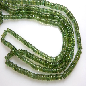 Cuentas de piedra de forma cuadrada Heishi de apatita verde de 14 pulgadas de calidad superior lisas para la fabricación de joyas DIY - Product Image 4