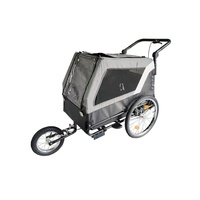 Les fabricants de remorques pour chiens Dowell vendent une remorque pour vélo 2 en 1 pour animaux de compagnie Remorque pour vélo de haute qualité