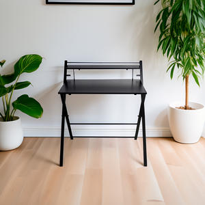 Escritorio de Computadora Compacto de Diseño Simple en Color Negro Well Home, 80x50x73.5cm - Product Image 4