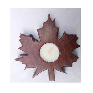 Charming Wooden <b>Tealight</b> <b>Holder</b> Made to Spread Soft Glowing Light and Highlight the Simple Beauty of Natural Wood - Product Image 5