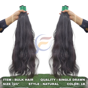 ผมต่อแท้ 100% ผมเวอร์จินเรมี่ จัดเรียงเกล็ดผม แบบเส้นเดียว/เส้นคู่  แบบมัด  ผมแท้ธรรมชาติจากอินโดนีเซีย  น้ำหนัก 100 กรัม - Product Image 5