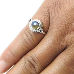 Statement Rings 925 Silver <b>Labradorite</b> Rings 925 Sterling Silver Finger Cute Designer Rings Fashionable Trendy <b>Jewelry</b> for Her - Product Image 3