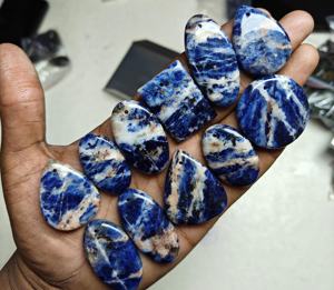 Top Grade Quality 100% Natural <b>Sodalite</b> Cabochon Loose Crystal Gemstone Jewelry Making Mixed Size Shape Free Drill Bulk Supply - Product Image 1
