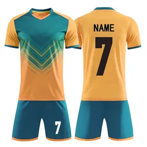 Stampa a sublimazione Logo abbigliamento da squadra di calcio a buon mercato maglia sportiva personalizzata design maglia da calcio uniforme Kit tipo di fornitura Oem