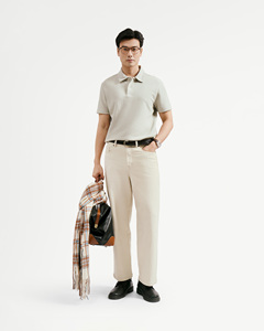 Chemise à manches courtes en tricot pour homme de haute qualité, imprimé, coupe ajustée, respirante, décontractée par Routine Vietnam - Product Image 3