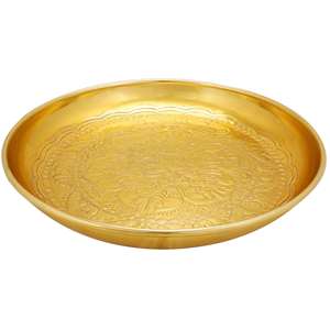 Plateaux de service ronds en or, Designs de luxe, fournitures en vrac de qualité industrielle, plateaux métalliques pour décoration de maison, hôtel, mariage, Restaurant - Product Image 5