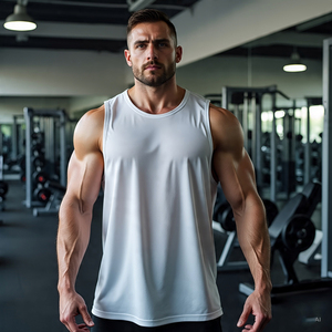 เสื้อกั๊กออกกำลังกายฟิตเนสเสื้อกล้ามคอกลมแขนกุดสำหรับผู้ชายเสื้อกล้ามฟิตเนสกล้ามฟิตเนสสำหรับนักเพาะกาย - Product Image 2