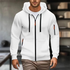 2026New moda sudadera abrigo bolsillos delanteros cálido cremallera chaqueta de lana de cordero hombres y mujeres Otoño Invierno Color puro cárdigan con capucha - Product Image 1