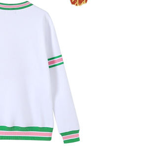 AKA White Stripe Chenille Crewneck Fraternity Nupe Pocket Premium Greek Apparel from Vendor alpha kapa alpha - Product Image 6