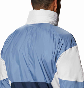High Quality Coated <b>Men's</b> Winter Windbreaker <b>Jacket</b> Custom Printed Front Logo High Street Style Hooded Collar Full Zipper - Product Image 4