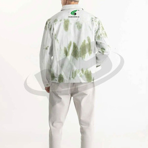 Trendy Casual <b>Denim</b> <b>Jacket</b> For Men Solid Color Cotton Jeans Outerwear <b>Lightweight</b> Slim Fit Fashionable Streetwear - Product Image 6