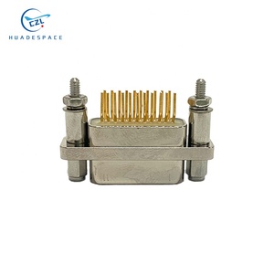 Connecteur industriel HAUDESPACE série J30J, micro-rectangulaire, 21 broches, mâle-femelle, droit/à angle droit, à souder, <span class=keywords><strong>nickel</strong></span>é - Product Image 6