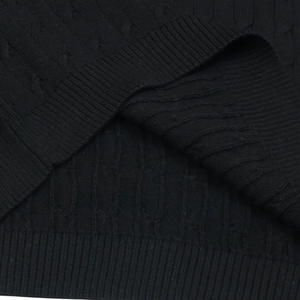 Mens Dark <b>Cable</b> Knit Polo Shirt Premium Cotton Knitwear Short <b>Sleeve</b> Textured Classic Fit Casual Smartwear Apparel - Product Image 5