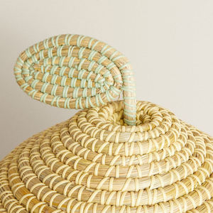 Cesta de fruta de algas marinas respetuosa con el medio ambiente, cestas en forma de manzana con tapa, producto hecho a mano de alta calidad, 100% - Product Image 6