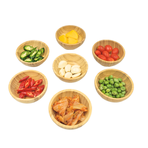 Ensaladeras de bambú sólido ecológico personalizadas de alta calidad, servidor de artesanías de mimbre de campo, decoración del hogar, cocina de bambú de Vietnam - Product Image 6