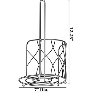 Dernier modèle Porte-serviettes de cuisine en fil de fer noir Accessoire de table autoportant disponible à des prix de gros - Product Image 4