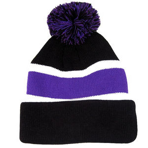 Gorro de Invierno de Punto Acrílico 100% Personalizado con Bordado, Gorro de Camuflaje con Diseño de Cuadros, Gorros Deportivos de Jacquard - Product Image 3