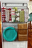 Panier de rangement rectangulaire multifonctionnel en fil de fer, style ferme moderne, résistant à la rouille, écologique, avec poignées