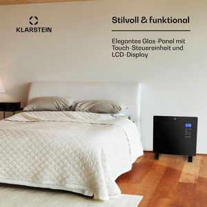 Radiateur Convecteur Mural Portable 1000W avec Minuteur 7 Jours IP24 pour Pièces jusqu'à 10 m² 5,5 kg Noir - Product Image 3