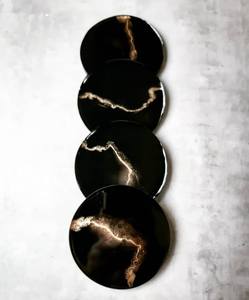 Dessous de verre en résine de luxe faits à la main Tampons carrés colorés personnalisables pour ensemble de tapis de cuisine de table Meilleur prix - Product Image 6