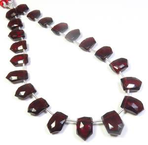 Mozambique ลูกปัดโกเมนสีแดง11 "Strand เพชรพลอยเหลี่ยมเพชรพลอย10.5-14.5มม. ลูกปัดโกเมนแอฟริกันธรรมชาติแบบหลวมลูกปัดแฟนซี - Product Image 1