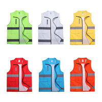 Chaleco de Trabajo Reflectante de Alta Visibilidad, Personalizado, con Certificación CE, Unisex, Ignífugo, Transpirable e Impermeable, para Seguridad Vial