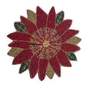 Decoración negro rojo verde color bordado Diseño redondo ecológico personalizado Color manteles individuales camino de mesa estilo europeo - Product Image 5