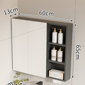 Modern Simple <b>Waterproof</b> Thickened Honeycomb Aluminum Alloy Durable Round Countertop Sink Bathroom Cabinet Set Ceramic Washbasin - Product Image 2
