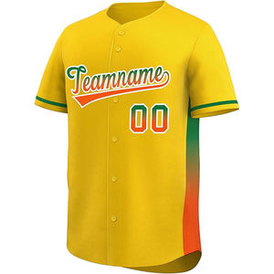 Maillot de baseball boutonné en gros de conception personnalisée 100% fabricant de maillot de baseball sublimé en polyester au Pakistan-Sialkot - Product Image 3