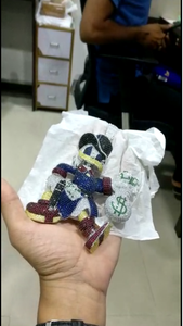 Colgante con Diamante de Corte Redondo de 3.30 Quilates en Forma de Letra, Chapado en Oro de Dos Tonos de 14K para Fiesta - Product Image 2