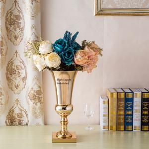 Florero de trompeta hecho a mano, soporte de flores para el hogar, evento, fiesta, decoración, soporte de flores de Metal, centros de mesa, soporte de jarrón - Product Image 2